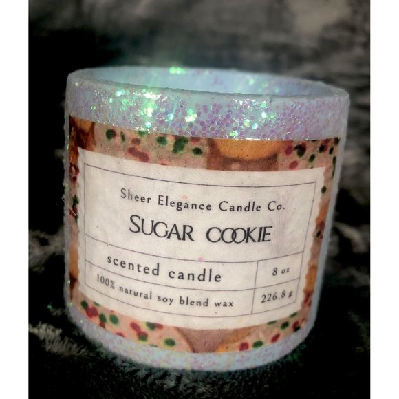 Soy Wax Candle Sugar Cookie 8 Oz Custom Hand Crafted Concrete Vessel - Picture 4 of 4